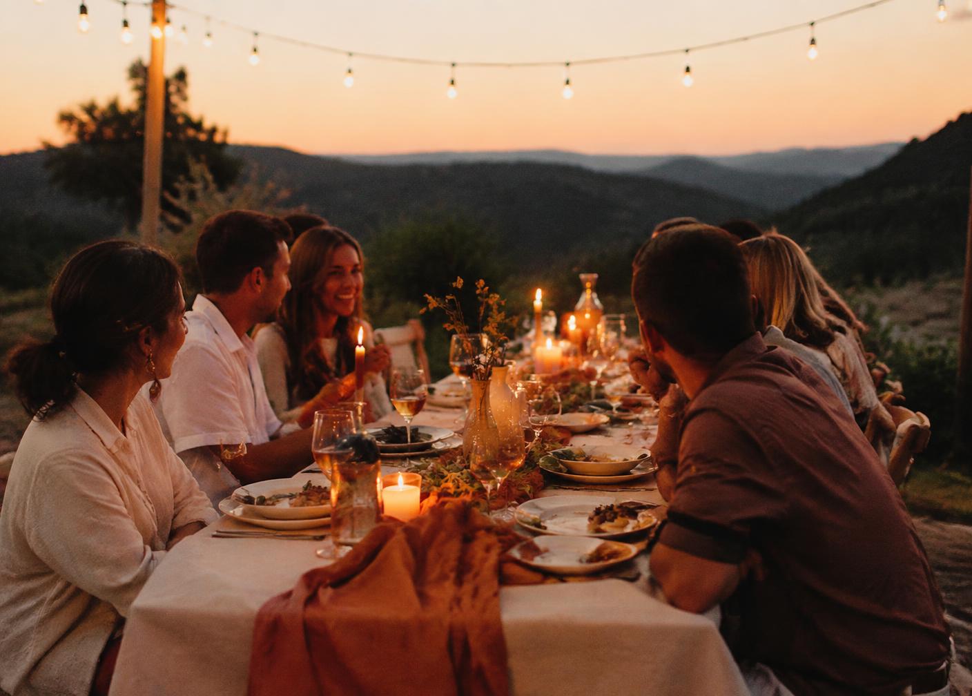 One long table