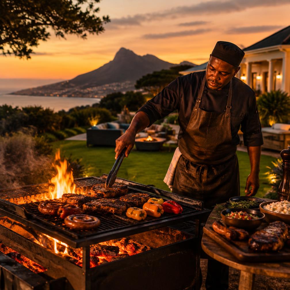 Braai night on the lawn