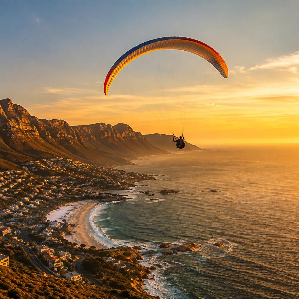 Paragliding over the bay